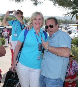 30-04-2014 SHOWBIZZ; FRANS_MARISKA EN DORUS BAUER IN MONTE CARLO MET 104 FANS.
foto: Albert den Iseger