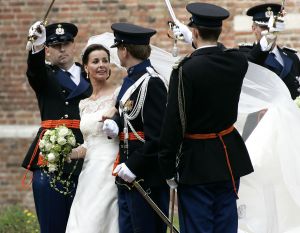 27-08-2005 ACTUEEL; HUWELIJK VAN PRINS PIETER-CHRISTIAAN EN ANITA VAN EIJK TE NOORDWIJK.Bijna de gehele koninglijke familie,vrienden en familie waren getuigen van een prachtig huwelijk in de Grote St.Jeroenskerk te Noordwijk. 
foto:Albert den Iseger.