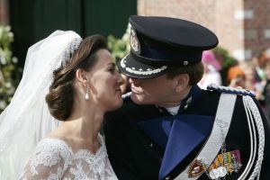 27-08-2005 ACTUEEL; HUWELIJK VAN PRINS PIETER-CHRISTIAAN EN ANITA VAN EIJK TE NOORDWIJK.Bijna de gehele koninglijke familie,vrienden en familie waren getuigen van een prachtig huwelijk in de Grote St.Jeroenskerk te Noordwijk. 
foto:Albert den Iseger.