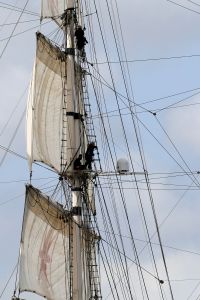 20-08-2025:LAATSTE NIEUWS;Aankomst schepen op weg naar Amsterdam.Mooi weer veel publiek en duizenden kleine schepen allemaal op weg naar het IJ Amsterdam.
foto: Albert den Iseger.
