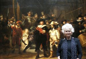 15-12-2013 SHOWBIZZ; ADELE BLOEMENDAAL IS DOL OP DE OUDE MEESTERS. Hartewens van Adele is vervuld door weekblad Prive. Helemaal alleen op bezoek bij de Oude Meesters in het Rijksmuseum te Amsterdam.
foto: Albert den Iseger.