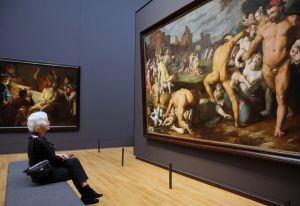 15-12-2013 SHOWBIZZ; ADELE BLOEMENDAAL IS DOL OP DE OUDE MEESTERS. Hartewens van Adele is vervuld door weekblad Prive. Helemaal alleen op bezoek bij de Oude Meesters in het Rijksmuseum te Amsterdam.
foto: Albert den Iseger.