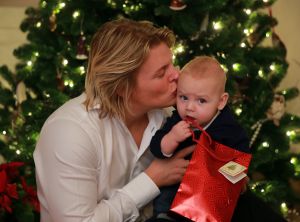 24-12-2013 SHOWBIZZ; THOMAS-MYRTHE EN JACK BERGE VIEREN VOOR HET EERST SAMEN KERST.
foto: Albert den Iseger