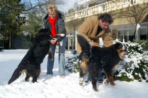 29-01-2002 SHOWBIZZ:THUIS BIJ NATASJA EN RENE FROGER
FOTO: froger\'s in de sneeuw
FOTO: ALBERT DEN ISEGER