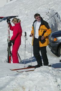 23-02-2003 SHOWBIZZ; OP VAKANTIE IN LECH OOSTENRIJK DIVERSE BEKENDEN.
foto: Albert den Iseger