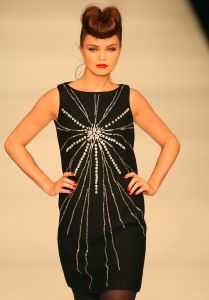 01-02-2009 SHOWBIZZ; MONIQUE COLLIGNON OOK OP AMSTERDAM FASHION WEEK AKTIEF. 
foto: Albert den Iseger
