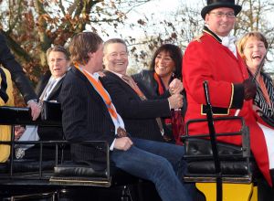 19-11-2009 SHOWBIZZ; SPORTHELDEN VAN WELEER HEFFEN HET GLAS OP FEEST. De tongen raakten los op het wijnfeest in Oisterwijk waar vele sporthelden elkaar troffen.
foto: Albert den Iseger.