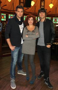 10-02-2012 SHOWBIZZ; NICK-SIMON MET SCHEIDSRECHTER KATJA ROMER-SCHUURMAN. Morgen meer dan 2 miljoen kijkers voor deze TROS kijkcijfer knaller?  Vorige week 1.905.000 kijkers en zeer goede reacties. Zaterdag avond om 20.30 uur weer afstemmen op Nederland 1 en lachen-genieten en brullen met deze TROS knaller.
foto; Albert den Iseger.