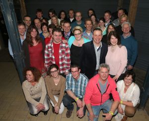 12-02-2014 SHOWBIZZ; BOEREN FEESTJE WAS ER EEN ZONDER MELK. Veel boeren uit het programma B.Z.V. waren naar Utrecht gekomen om met elkaar een flink biertje te drinken, te lachen en vooral te kijken naar de duizend vrouwen die waren komen opdraven. Het was een KNAL feest waarvan Yvon Jaspers rode oortjes kreeg.
foto: Albert den Iseger.