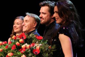 23-02-2015 SHOWBIZZ; PHILIPPE ELAN-RENEE VAN WEGBERG-JOB BOVELANDER IN VIVA LA FRANCE. Een charmate avond vol herkenning met repertoire uit vele decennia. Een ware Tour de France. foto- Albert den Iseger