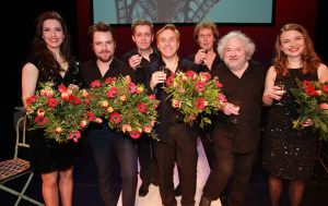 23-02-2015 SHOWBIZZ; PHILIPPE ELAN-RENEE VAN WEGBERG-JOB BOVELANDER IN VIVA LA FRANCE. Een charmate avond vol herkenning met repertoire uit vele decennia. Een ware Tour de France. foto- Albert den Iseger