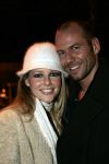 25-01-2006 SHOWBIZZ; CHANTAL JANZEN EN ROEL KYVELOS EN HUN ONTLUIKENDE LIEFDE. De eerste geposeerde foto\'s van Chantal en Roel.Iedereen mag mee genieten van hun liefde voor elkaar. Roel is werkzaam bij het  tv productie team Bleu Circle die elke week weer 1.5 miljoen mensen laat genieten van Idols. Roel achter de camera en Chantal er voor. 
foto: Albert den Iseger.