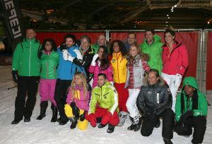 18-01-2013 SHOWBIZZ; STERREN SPRINGEN VAN DE 70 METER SCHANS. De Vliegende Hollanders gaan straks echt proberen om van een zeventig meter hoge schans te springen. Gerard Joling en Tess Milne presenteren het sensationele Vliegende Hollanders programma dat SBS6 vanaf Februari zal gaan uitzenden. De mee werkende BN-ers zijn, Lange Frans en rapper Keizer-Sita Vermeulen- en Shary An Nivillac-Emile Ratelband en Mari van der Ven-Dean Saunders en Bibi Breijman-Koert Jan de Bruijn en Geert Hoes, Jody Bernal en Chimene Oosterhout, John de Wolf en Ingrid Jansen, Robert Schumacher en Kelly van der Veer.
foto: Albert den Iseger.