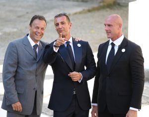 22-07-2010 SHOWBIZZ; HUWELIJK VAN YOLANTHE EN WESLEY SNEIJDER IN CASTELNUOVO BERARDENGA ITALIE. Het kleine dorpje midden in het prachtig Chianti gebied leek veel op Hollywood. Veel prominente voetballers waren aanwezig oa. Lamico Montari_Patrick Kluivert_Rafael van de Vaart_Pierre van Hooijdonk_Marco Branca_Christian Chivu en Cordoba. Nederlandse sterren waren oa. De gehele familie Froger_ Ivo Niehe_Mark van Eeuwen_Erik Kuster en Slivie van der Vaart. Rosanna Lima de huwelijksplanner van het gouden stel genoot van haar mooi uitgedachte huwelijksplan. Het was een waar sprookjes huwelijk in een te mooie omgeving. 
foto: Albert den Iseger.