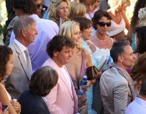 22-07-2010 SHOWBIZZ; HUWELIJK VAN YOLANTHE EN WESLEY SNEIJDER IN CASTELNUOVO BERARDENGA ITALIE. Het kleine dorpje midden in het prachtig Chianti gebied leek veel op Hollywood. Veel prominente voetballers waren aanwezig oa. Lamico Montari_Patrick Kluivert_Rafael van de Vaart_Pierre van Hooijdonk_Marco Branca_Christian Chivu en Cordoba. Nederlandse sterren waren oa. De gehele familie Froger_ Ivo Niehe_Mark van Eeuwen_Erik Kuster en Slivie van der Vaart. Rosanna Lima de huwelijksplanner van het gouden stel genoot van haar mooi uitgedachte huwelijksplan. Het was een waar sprookjes huwelijk in een te mooie omgeving. 
foto: Albert den Iseger.