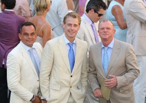22-07-2010 SHOWBIZZ; HUWELIJK VAN YOLANTHE EN WESLEY SNEIJDER IN CASTELNUOVO BERARDENGA ITALIE. Het kleine dorpje midden in het prachtig Chianti gebied leek veel op Hollywood. Veel prominente voetballers waren aanwezig oa. Lamico Montari_Patrick Kluivert_Rafael van de Vaart_Pierre van Hooijdonk_Marco Branca_Christian Chivu en Cordoba. Nederlandse sterren waren oa. De gehele familie Froger_ Ivo Niehe_Mark van Eeuwen_Erik Kuster en Slivie van der Vaart. Rosanna Lima de huwelijksplanner van het gouden stel genoot van haar mooi uitgedachte huwelijksplan. Het was een waar sprookjes huwelijk in een te mooie omgeving. 
foto: Albert den Iseger.