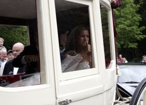 10-06-2005 SHOWBIZZ; DROOMHUWELIJK SILVIE MEIS EN RAFAEL V.D.VAART. In Heemskerk trouwden het paar in de kerk en in Chateau Marquette  te Heemskerk.
foto; Albert den Iseger.