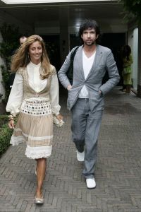 10-06-2005 SHOWBIZZ; DROOMHUWELIJK SILVIE MEIS EN RAFAEL V.D.VAART. In Heemskerk trouwden het paar in de kerk en in Chateau Marquette  te Heemskerk.
foto; Albert den Iseger.