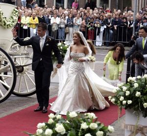 10-06-2005 SHOWBIZZ; DROOMHUWELIJK SILVIE MEIS EN RAFAEL V.D.VAART. In Heemskerk trouwden het paar in de kerk en in Chateau Marquette  te Heemskerk.
foto; Albert den Iseger.