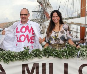 03-06-2011 SHOWBIZZ; ROBINE V.D.MEER EN MARK TROUWEN OP IBIZA.
foto: Albert den Iseger