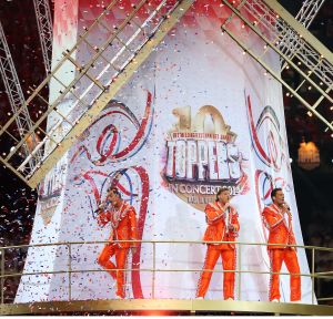 31-05-2014 SHOWBIZZ; TOPPERS MADE IN HOLLAND WEER GROOT SUCCES. Volgend jaar gaan we alles in dollars betalen bij de TOPPERS want het is dan in de ban van LAS VEGAS.
foto: Albert den Iseger
