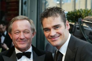 05-04-2004 SHOWBIZZ; PREMIERE VAN MUSICAL LION KING TE SCHEVENINGEN.JEROEN V.D.BOOM EN FRANK WENTINK 
FOTO; ALBERT DEN ISEGER.