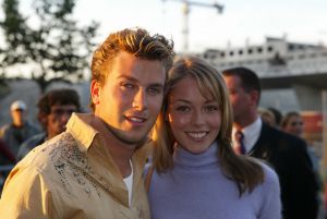 04-09-2002 SHOWBIZZ; PREMIERE VAN DE FILM OESTERS VAN NAMKEE AMSTERDAM. Vele gasten waren aanwezig op de premiere van deze film.foto;Winston en vriendin Chantal
Foto: Albert den Iseger