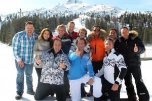 01-04-2011 SHOWBIZZ; STERREN VIEREN WINTERSPORTVAKANTIE IN LERMOOS TE OOSTENRIJK. Frans Bauer_ Sieneke_De Gebroeders Ko_Gerard Joling_Frans Duijts_Rene Schuurmans_Grad Damen_Jannes_Alex en Marianne Weber hadden meer dan plezier in het prachtige Lermoos. De Tros nam daar het programma TROS muziekfeest in de sneeuw op. Wat vrijdag  1 April word uitgezonden.
foto: Albert den Iseger.