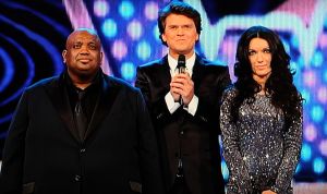 16-03-2012 SHOWBIZZ; BRYAN B WINT EEN MILJOEN EURO IN THE WINNER IS. Een van de Sterren van de DINER SHOW  BRYAN B  wint een miljoen euro en een platen contract in de SBS The Winner is Show van Beau van Erven Dorens. Frank Wentink was een van de eerste die Bryan feliciteerde met zijn overwinning. Bryan B schonk direct 50.000 euro aan WAR CHILD de aktie van radio 538. 
foto: Albert den Iseger.