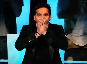 16-03-2012 SHOWBIZZ; BRYAN B WINT EEN MILJOEN EURO IN THE WINNER IS. Een van de Sterren van de DINER SHOW  BRYAN B  wint een miljoen euro en een platen contract in de SBS The Winner is Show van Beau van Erven Dorens. Frank Wentink was een van de eerste die Bryan feliciteerde met zijn overwinning. Bryan B schonk direct 50.000 euro aan WAR CHILD de aktie van radio 538. 
foto: Albert den Iseger.