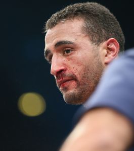 20-03-2013 SPORT; BADR HARI VOOR HET EERST WEER IN DE RING BIJ K-1 GEVECHT IN ZAGREB. Na een korte periode van veel trainen stond Badr Hari weer in de ring in de ARENA van Zagreb. Estelle-Maxime en Joelle waren mee om Badr toe te juichen. Helaas liep Badr in de eerste ronde een heftige  blessure op zodat hij niet verder kon naar de eventuele finale plaats.
foto: Albert den Iseger.