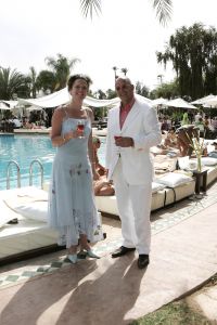 06-05-2006 SHOWBIZZ; RONALD KOLK GEEFT WAANZINNIGE MODE SHOW IN MARRAKECH MAROCCO. De kleine man geeft grote modeshow in Marrakech Marocco. 250 gasten genoten van een avond vol met mode,eten,drinken en gezelligheid In het Palais Mehdi een 5 sterren lokatie even buiten Marrakech. 
foto: Albert den Iseger.
