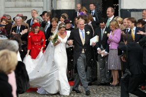 26-11-2010 KONINKLIJK HUIS; PRINS CARLOS DE BOURBON DE PARME EN ANNEMARIE GUALTHERIE VAN WEZEL GAVEN ELKAAR HET JA WOORD. De kerkelijke inzegening vond plaats in de Ter Kameren Abdij in Brussel. Bij hun huwelijk waren veel Koninklijke gasten aanwezig.Tijdens deze heuglijke dag werd tevens bekend gemaakt dat Prinses Margarita  in verwachting is van hun tweede kind. `zij en haar man Tjalling ten Cate verwachten de baby volgend voorjaar.
foto: Albert den Iseger