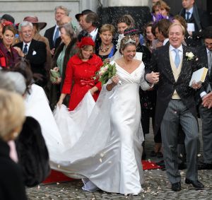 26-11-2010 KONINKLIJK HUIS; PRINS CARLOS DE BOURBON DE PARME EN ANNEMARIE GUALTHERIE VAN WEZEL GAVEN ELKAAR HET JA WOORD. De kerkelijke inzegening vond plaats in de Ter Kameren Abdij in Brussel. Bij hun huwelijk waren veel Koninklijke gasten aanwezig.Tijdens deze heuglijke dag werd tevens bekend gemaakt dat Prinses Margarita  in verwachting is van hun tweede kind. `zij en haar man Tjalling ten Cate verwachten de baby volgend voorjaar.
foto: Albert den Iseger