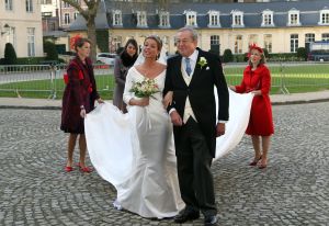 26-11-2010 KONINKLIJK HUIS; PRINS CARLOS DE BOURBON DE PARME EN ANNEMARIE GUALTHERIE VAN WEZEL GAVEN ELKAAR HET JA WOORD. De kerkelijke inzegening vond plaats in de Ter Kameren Abdij in Brussel. Bij hun huwelijk waren veel Koninklijke gasten aanwezig.Tijdens deze heuglijke dag werd tevens bekend gemaakt dat Prinses Margarita  in verwachting is van hun tweede kind. `zij en haar man Tjalling ten Cate verwachten de baby volgend voorjaar.
foto: Albert den Iseger