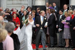 26-11-2010 KONINKLIJK HUIS; PRINS CARLOS DE BOURBON DE PARME EN ANNEMARIE GUALTHERIE VAN WEZEL GAVEN ELKAAR HET JA WOORD. De kerkelijke inzegening vond plaats in de Ter Kameren Abdij in Brussel. Bij hun huwelijk waren veel Koninklijke gasten aanwezig.Tijdens deze heuglijke dag werd tevens bekend gemaakt dat Prinses Margarita  in verwachting is van hun tweede kind. `zij en haar man Tjalling ten Cate verwachten de baby volgend voorjaar.
foto: Albert den Iseger