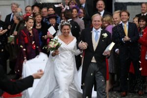 26-11-2010 KONINKLIJK HUIS; PRINS CARLOS DE BOURBON DE PARME EN ANNEMARIE GUALTHERIE VAN WEZEL GAVEN ELKAAR HET JA WOORD. De kerkelijke inzegening vond plaats in de Ter Kameren Abdij in Brussel. Bij hun huwelijk waren veel Koninklijke gasten aanwezig.Tijdens deze heuglijke dag werd tevens bekend gemaakt dat Prinses Margarita  in verwachting is van hun tweede kind. `zij en haar man Tjalling ten Cate verwachten de baby volgend voorjaar.
foto: Albert den Iseger
