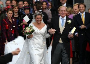 26-11-2010 KONINKLIJK HUIS; PRINS CARLOS DE BOURBON DE PARME EN ANNEMARIE GUALTHERIE VAN WEZEL GAVEN ELKAAR HET JA WOORD. De kerkelijke inzegening vond plaats in de Ter Kameren Abdij in Brussel. Bij hun huwelijk waren veel Koninklijke gasten aanwezig.Tijdens deze heuglijke dag werd tevens bekend gemaakt dat Prinses Margarita  in verwachting is van hun tweede kind. `zij en haar man Tjalling ten Cate verwachten de baby volgend voorjaar.
foto: Albert den Iseger