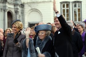 26-11-2010 KONINKLIJK HUIS; PRINS CARLOS DE BOURBON DE PARME EN ANNEMARIE GUALTHERIE VAN WEZEL GAVEN ELKAAR HET JA WOORD. De kerkelijke inzegening vond plaats in de Ter Kameren Abdij in Brussel. Bij hun huwelijk waren veel Koninklijke gasten aanwezig.Tijdens deze heuglijke dag werd tevens bekend gemaakt dat Prinses Margarita  in verwachting is van hun tweede kind. `zij en haar man Tjalling ten Cate verwachten de baby volgend voorjaar.
foto: Albert den Iseger