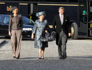 26-11-2010 KONINKLIJK HUIS; PRINS CARLOS DE BOURBON DE PARME EN ANNEMARIE GUALTHERIE VAN WEZEL GAVEN ELKAAR HET JA WOORD. De kerkelijke inzegening vond plaats in de Ter Kameren Abdij in Brussel. Bij hun huwelijk waren veel Koninklijke gasten aanwezig.Tijdens deze heuglijke dag werd tevens bekend gemaakt dat Prinses Margarita  in verwachting is van hun tweede kind. `zij en haar man Tjalling ten Cate verwachten de baby volgend voorjaar.
foto: Albert den Iseger
