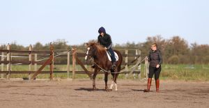 09-11-2012 SHOWBIZZ; ESTELLE CRUIJFF EN DOCHTER JOELLE OP PAARDRIJLES. Estelle en haar dochter Joelle beoefenen hun nieuwste hobby- paardrijden. Lekker in de polder door de bossen en weiden rijden.
foto: Albert den Iseger.