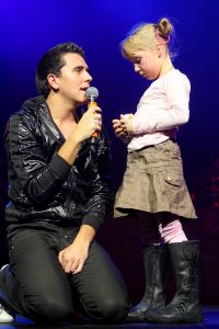 16-10-2008 SHOWBIZZ; JAN SMIT KOMT NAAR U TOE MET ONWIJS VEEL MUZIEK.Na een jaar uitstel door zijn stemoperatie is de tournee van Jan Smit eindelijk van start gegaan. In een uitverkochte Rijnhal in Arnhem ging het dak er bijna vanaf. Yolanthe genoot van het concert tussen het publiek en liet af en toe een heuse traan. Wij waren erbij en maakten een backstage verhaal over hoe en wat er op zo n avond gebeurt.
foto: Albert den Iseger.