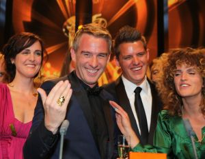 20-10-2013 SHOWBIZZ; DE 48ste TELEVIZIER-RING GALA WAS ER EEN VOOR DE MOLLEN. Prijswinnaars waren- Linda en Johnny de Mol-Art Rooijakkers-Kees Tol-Dieuwertje Blok.
foto: Albert den Iseger. 