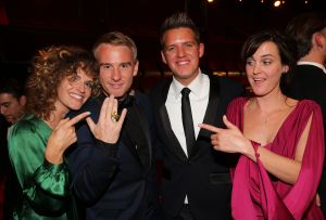 20-10-2013 SHOWBIZZ; DE 48ste TELEVIZIER-RING GALA WAS ER EEN VOOR DE MOLLEN. Prijswinnaars waren- Linda en Johnny de Mol-Art Rooijakkers-Kees Tol-Dieuwertje Blok.
foto: Albert den Iseger. 
