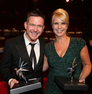 20-10-2013 SHOWBIZZ; DE 48ste TELEVIZIER-RING GALA WAS ER EEN VOOR DE MOLLEN. Prijswinnaars waren- Linda en Johnny de Mol-Art Rooijakkers-Kees Tol-Dieuwertje Blok.
foto: Albert den Iseger. 