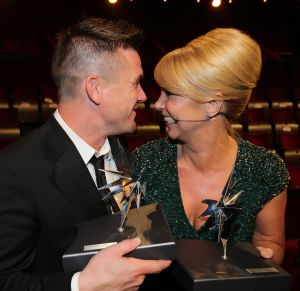 20-10-2013 SHOWBIZZ; DE 48ste TELEVIZIER-RING GALA WAS ER EEN VOOR DE MOLLEN. Prijswinnaars waren- Linda en Johnny de Mol-Art Rooijakkers-Kees Tol-Dieuwertje Blok.
foto: Albert den Iseger. 