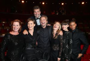 20-10-2013 SHOWBIZZ; DE 48ste TELEVIZIER-RING GALA WAS ER EEN VOOR DE MOLLEN. Prijswinnaars waren- Linda en Johnny de Mol-Art Rooijakkers-Kees Tol-Dieuwertje Blok.
foto: Albert den Iseger. 