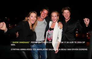 16-10-2013 SHOWBIZZ; CYNTHIA ABMA-KEES TOL-BEAU VAN ERVEN DORENS EN MARLAYNE SAHUPALA PRESENTEREN PER 21 OKTOBER SHOW VANDAAG.
foto: Albert den Iseger