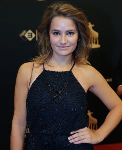 30-09-2016 SHOWBIZZ; GOUDEN KALVEREN GALA 2016. Beste actrice HANNAH HOEKSTRA  voor haar rol in de film DE HELLEWEG. Tot beste acteur werd gekozen ISSAKA SAWADOGO voor de film THE PARADISE SUITE.
Fote : Albert den Iseger