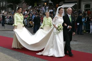27-08-2005 ACTUEEL; HUWELIJK VAN PRINS PIETER-CHRISTIAAN EN ANITA VAN EIJK TE NOORDWIJK.Bijna de gehele koninglijke familie,vrienden en familie waren getuigen van een prachtig huwelijk in de Grote St.Jeroenskerk te Noordwijk. 
foto:Albert den Iseger.